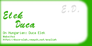 elek duca business card